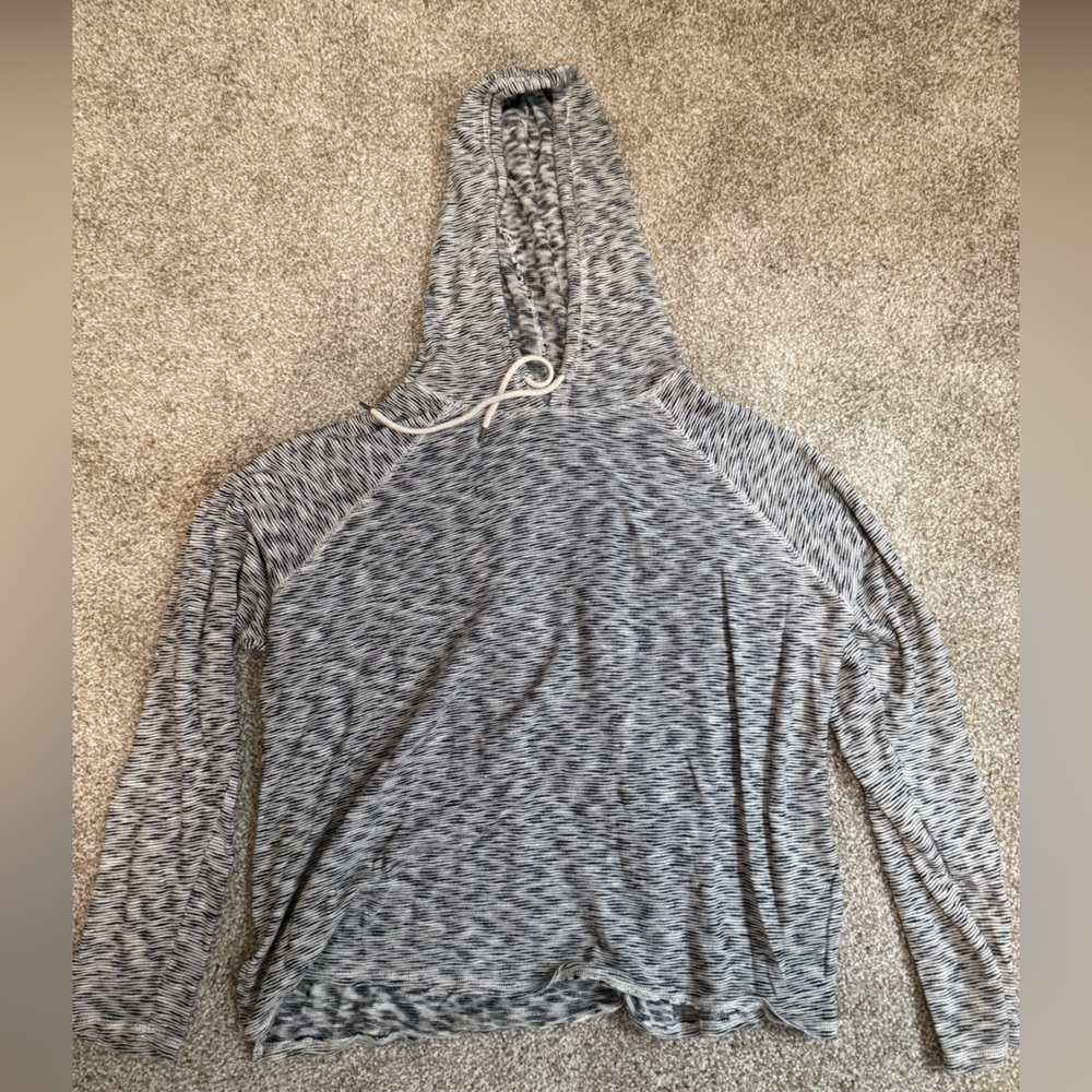 Aerie Black and White Cowl Neck Sweater